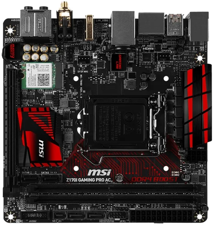 материнской платы MSI Z170I GAMING PRO AC